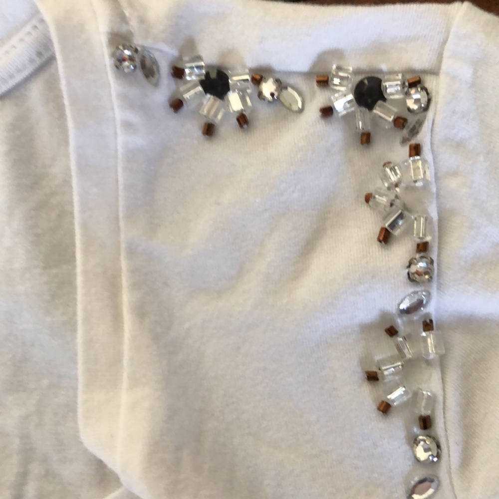 Ann Taylor | Beaded shoulder Top Size Medium - Picture 7 of 9